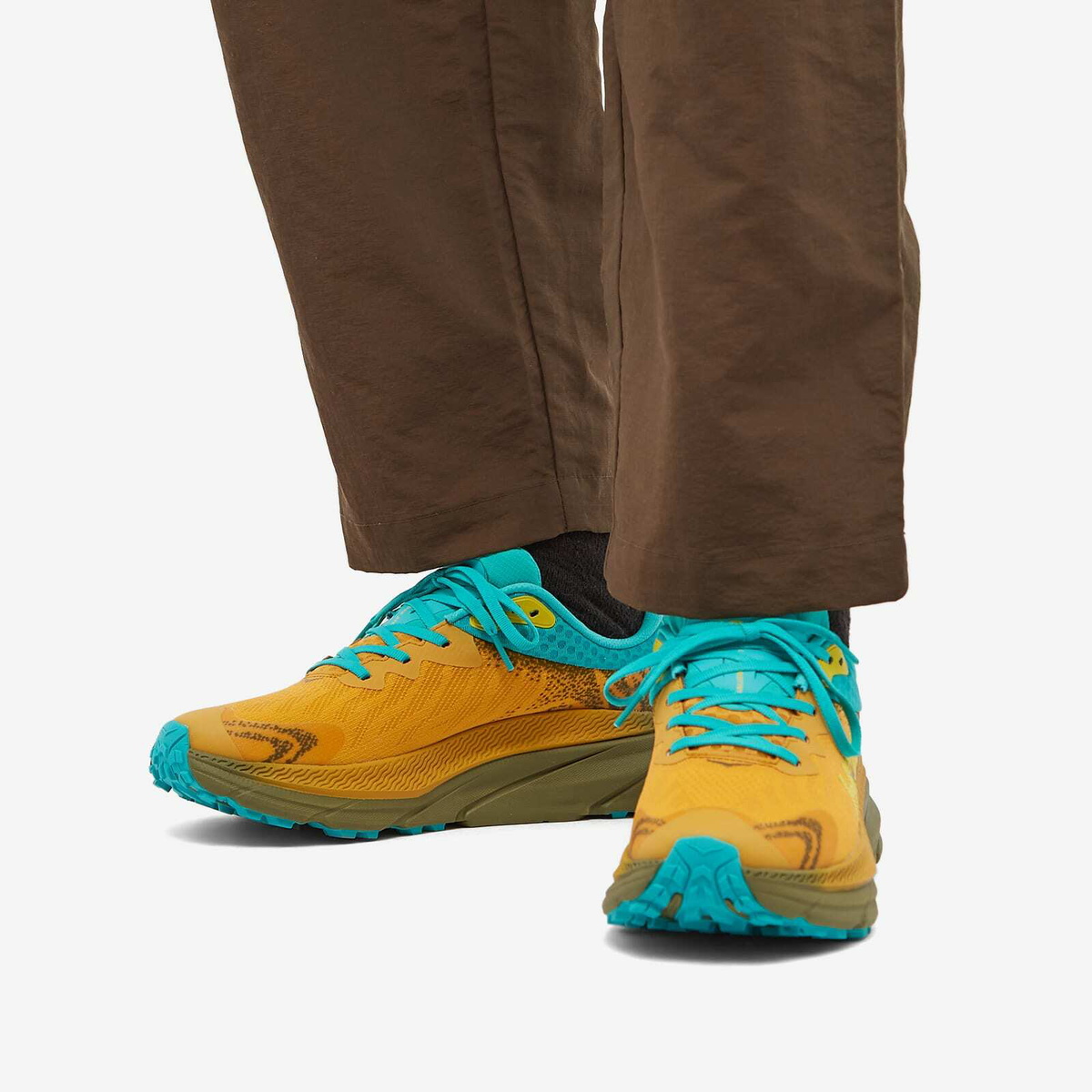 Hoka One One Men\'s Golden Yellow Avocado Challenger ATR 7 GTX Running Shoes 12D Hoka Challenger ATR 7 Review: A Clifton For The Wild Side  main image 2