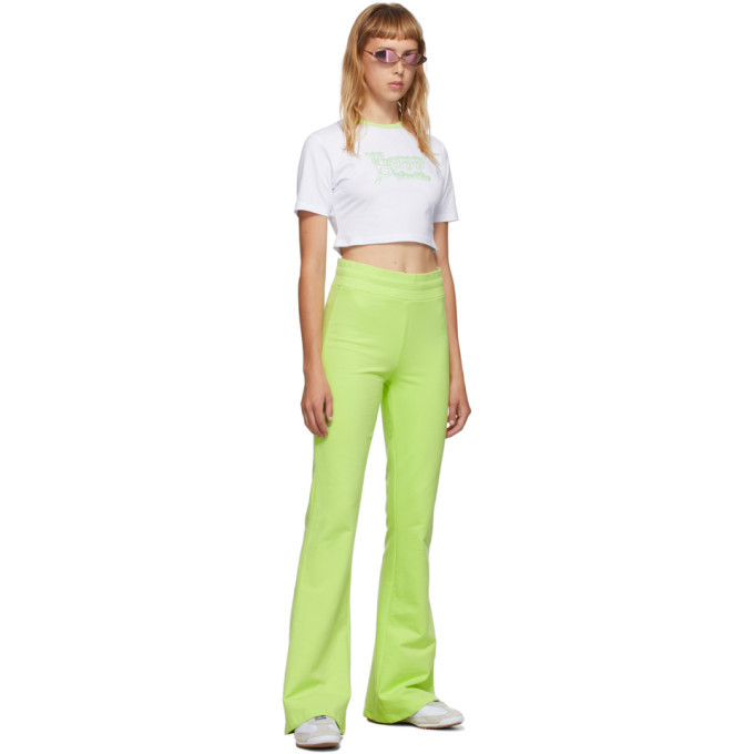 Photo: Im Sorry by Petra Collins SSENSE Exclusive White and Green Logo Cropped T-Shirt