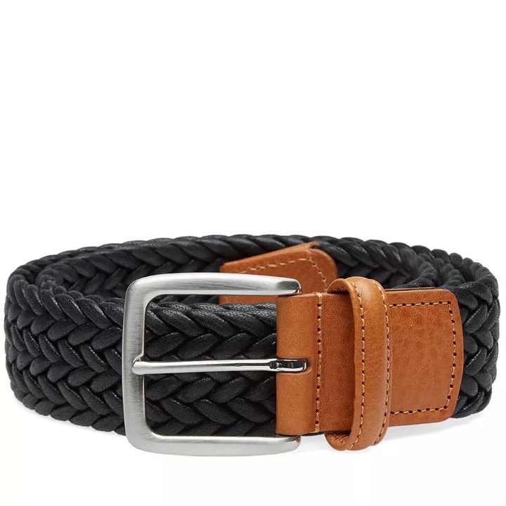 Photo: Anderson's Waxed Canvas Woven Belt Black