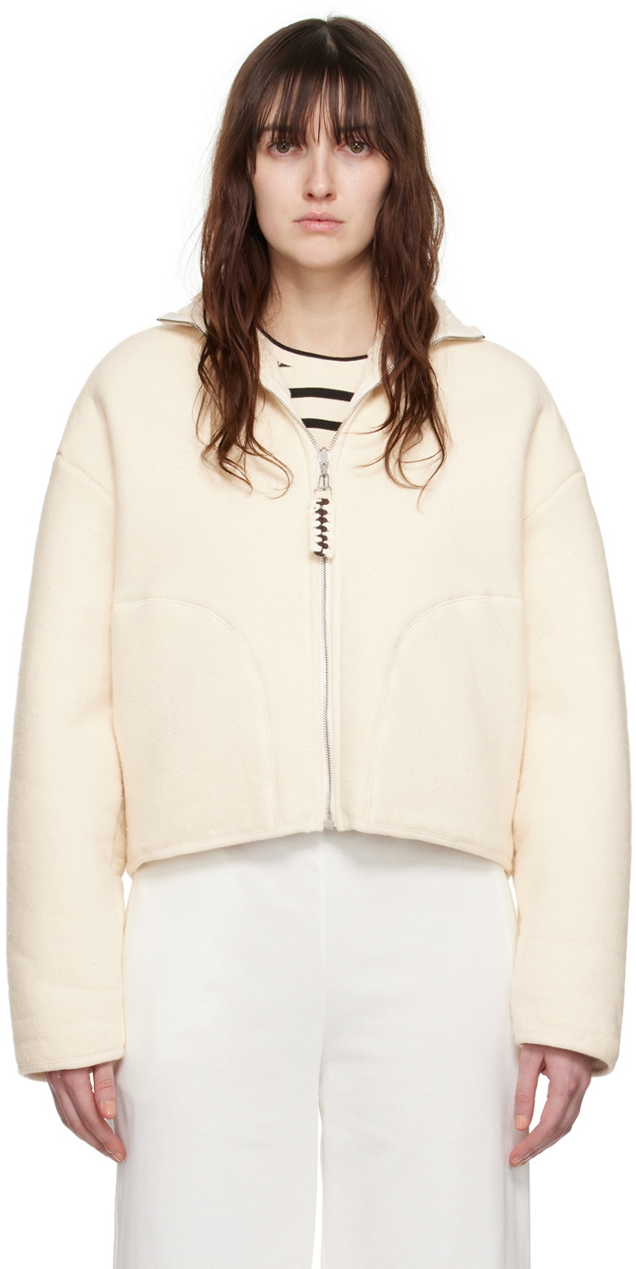 Jil Sander Off-White Stand Collar Jacket Jil Sander