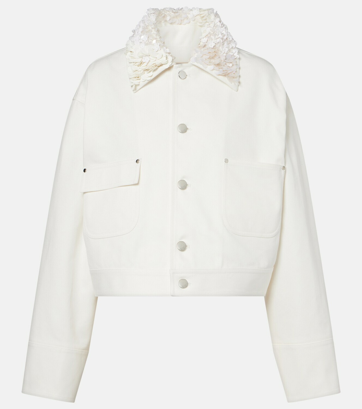 Plan C Sequined cotton drill jacket