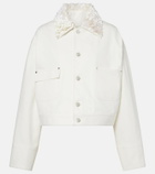 Plan C Sequined cotton drill jacket