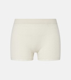 Gucci Lace-trimmed wool micro shorts