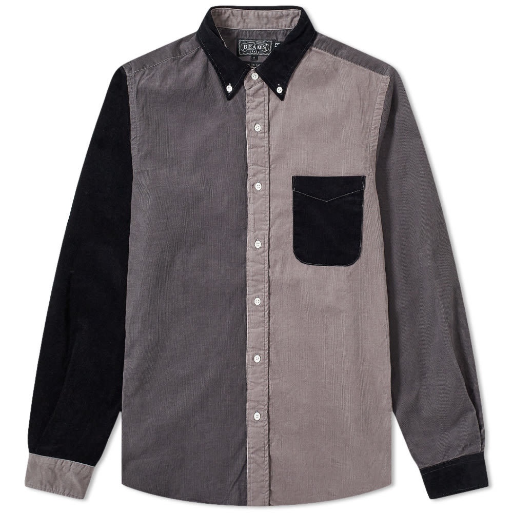 Photo: END. x Beams Plus Button Down Panel Pattern Corduroy Shirt