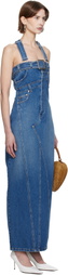 Jean Paul Gaultier Blue 'The Overall' Denim Maxi Dress