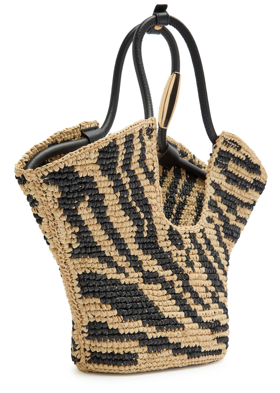 Zimmermann Goldentime Crochet Raffia Tote - Multi Animal - One Size
