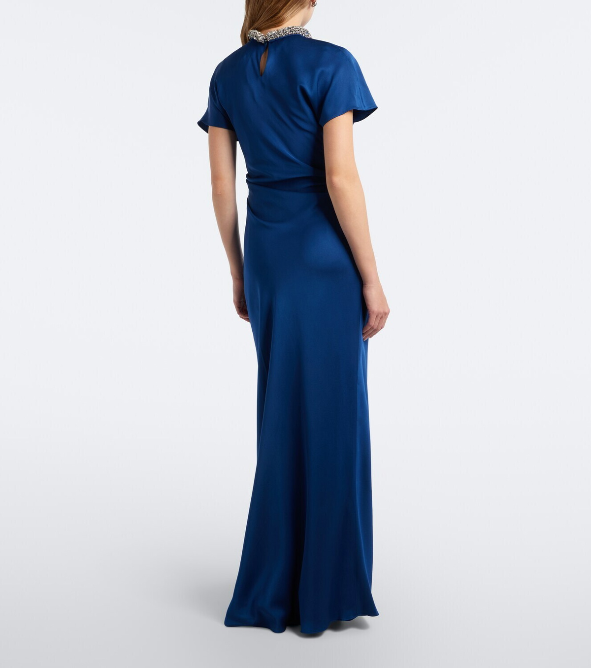Simkhai Eliza embellished draped satin gown
