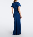 Simkhai Eliza embellished draped satin gown