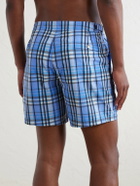 Burberry - Selkirk Checked Swim Shorts - Blue