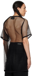 NICOLAS ANDREAS TARALIS Black Open T-Shirt