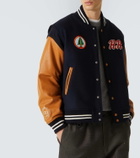 Undercover x Twin Peaks® leather-trimmed varsity jacket