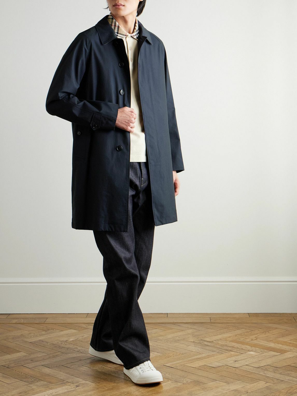 Burberry - Cotton-Gabardine Car Coat - Blue