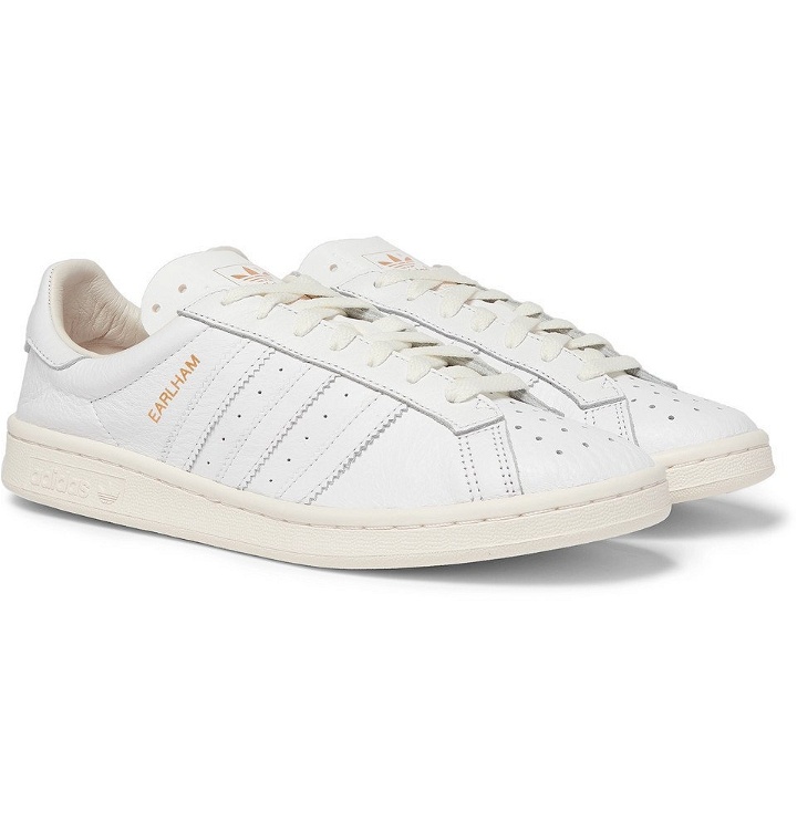 Photo: adidas Consortium - SPEZIAL Earlham Textured-Leather Sneakers - White
