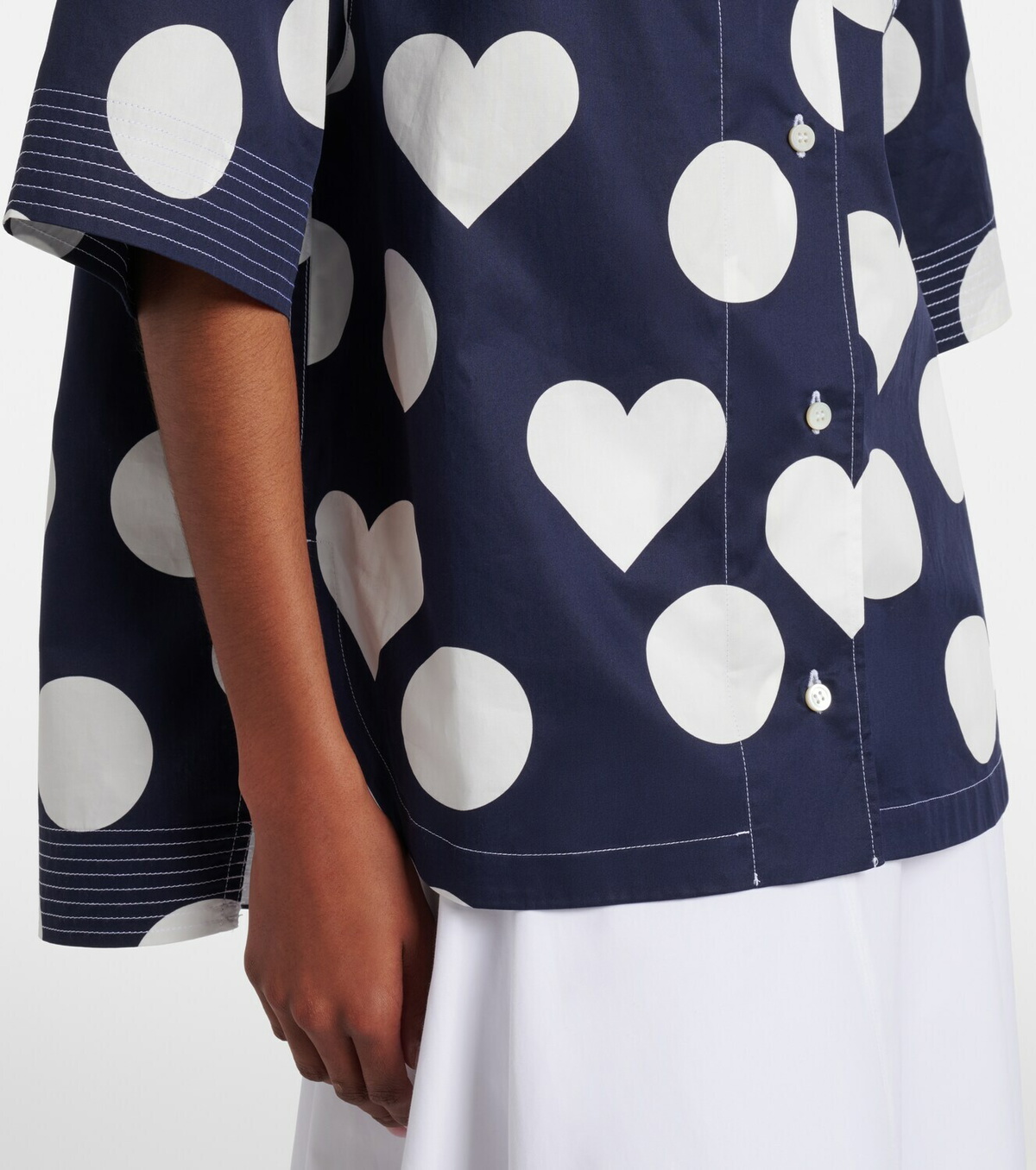 Jacquemus Marin polka-dot cotton poplin shirt
