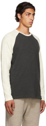 rag & bone Grey & Off-White Classic Raglan Flame T-Shirt
