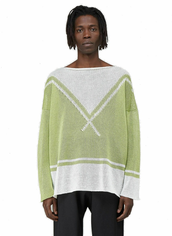 Photo: Chevron Knitted Sweater in Green