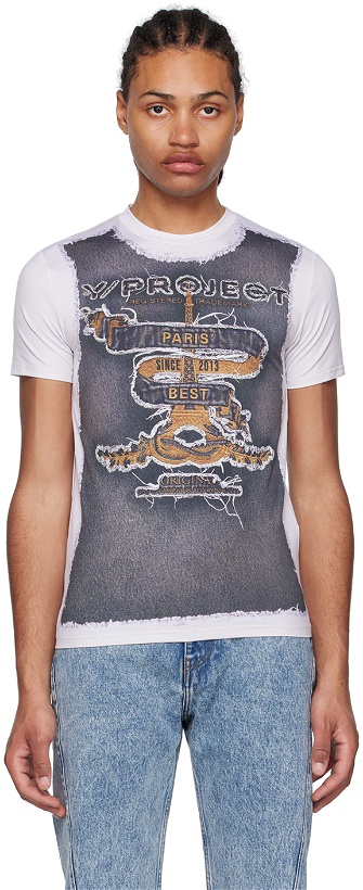 Photo: Y/Project Gray & Off-White Jean Paul Gaultier Edition 'Paris' Best' T-Shirt