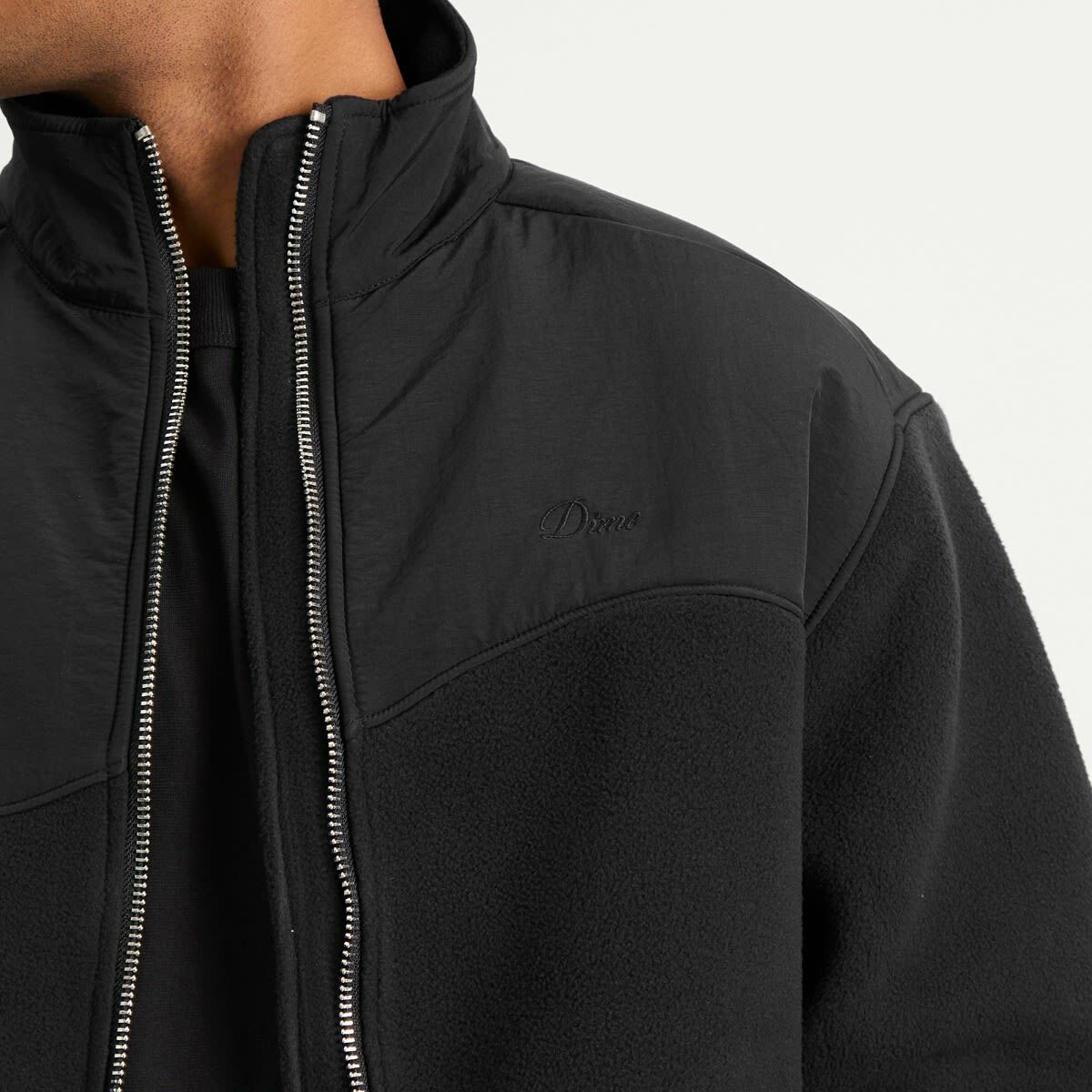 Dime Men's Heavyweight Fleece Jacket in Black