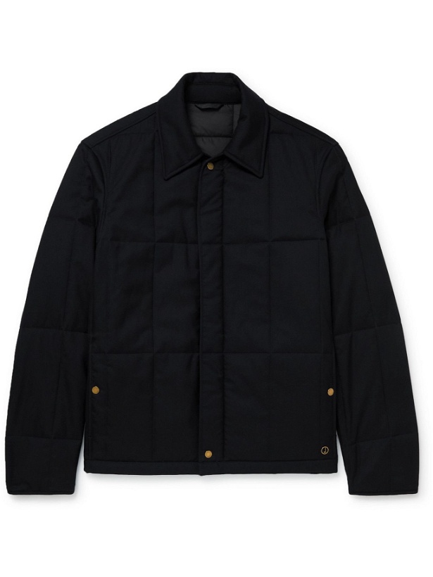Photo: Dunhill - Padded Quilted Cashmere Jacket - Blue