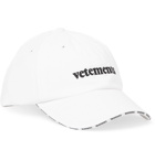Vetements - Reebok Logo-Embroidered Cotton-Twill Baseball Cap - White