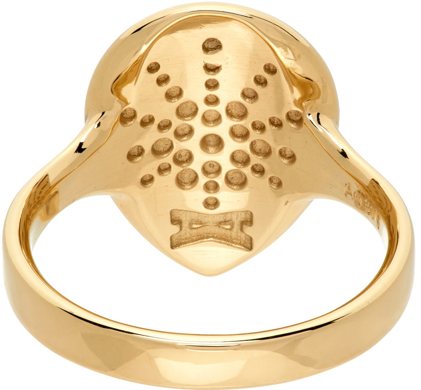 Alina Abegg Gold & Green Alien Pinky Ring