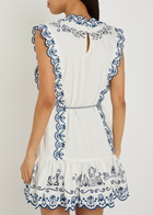 Alemais Leela Embroidered Cotton Mini Dress Cream