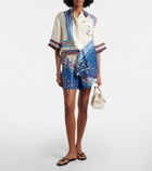 Alémais Printed silk satin shirt