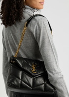 Saint Laurent Lou Puffer Small Leather Shoulder bag - Black - One Size