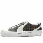 Burberry Men's Kai Overlay Check Sneakers in Black/White