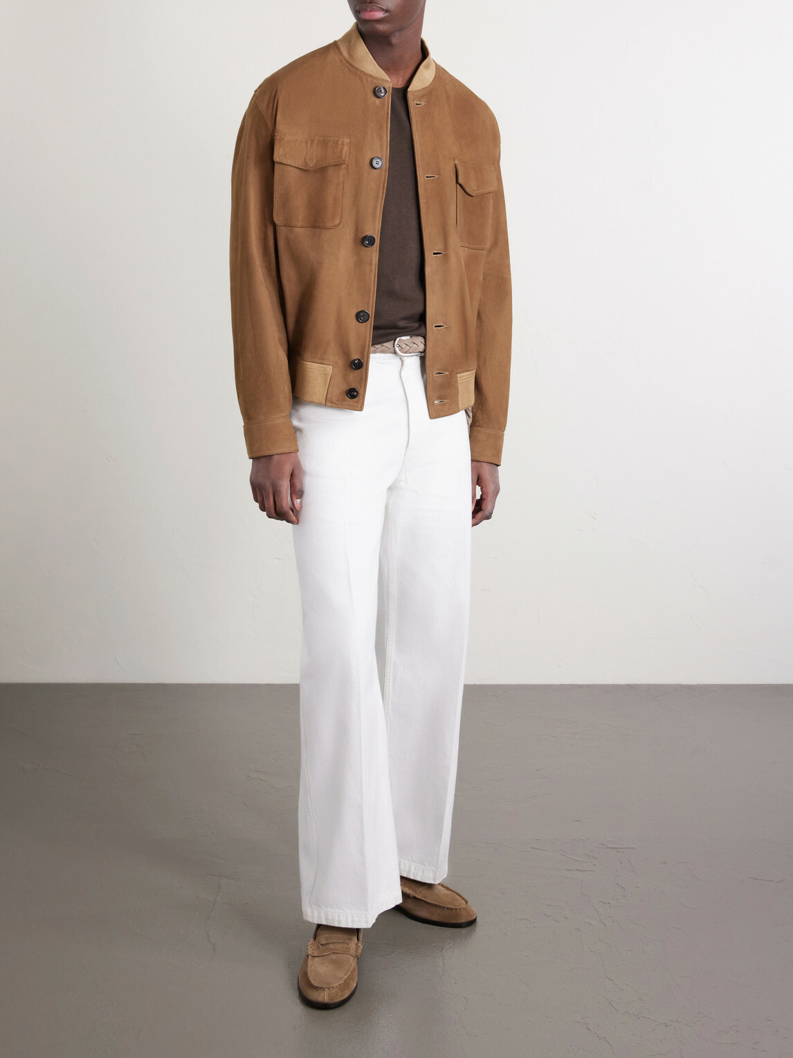Slowear - Suede Bomber Jacket - Brown