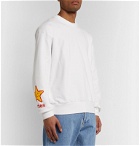 Aries - Fast Food Logo-Print Fleece-Back Cotton-Jersey Sweatshirt - White