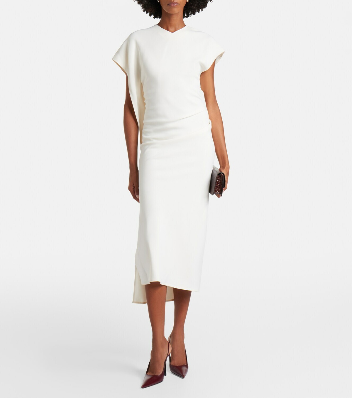 Victoria Beckham Victoria draped crêpe satin midi dress