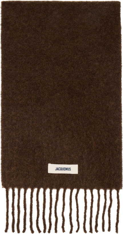 Photo: JACQUEMUS Brown La Casa 'The Carro' Scarf