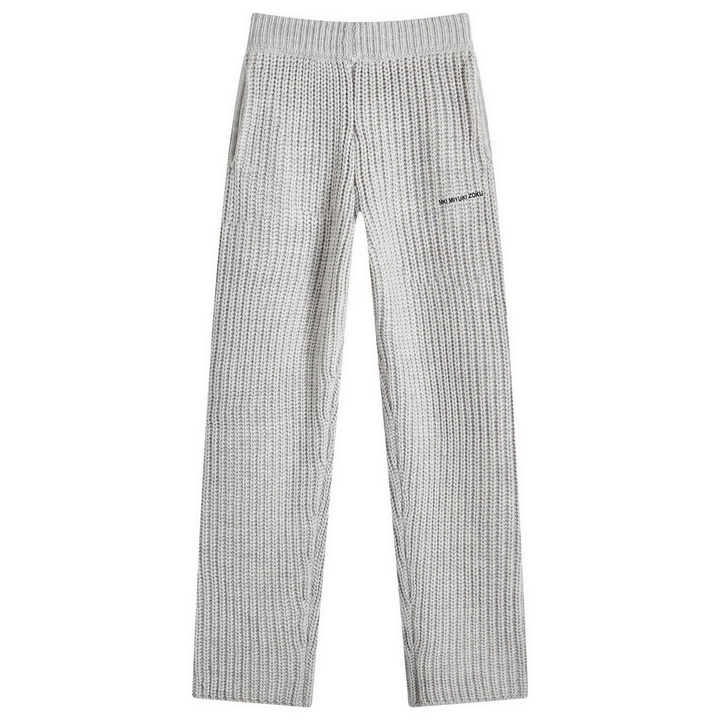 Photo: MKI Men's Chunky Rib Knit Wide Leg Joggers in Grey