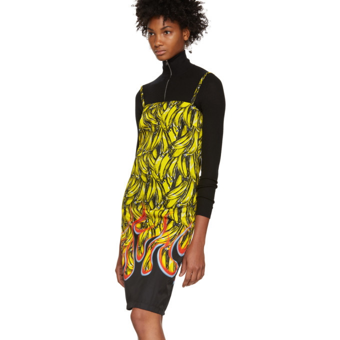 Prada Multicolor Banana Strappy Short Dress Prada