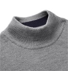 Mr P. - Slim-Fit Merino Wool-Piqué Rollneck Sweater - Gray