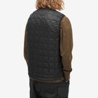 Taion Men's Mountain Crew Neck Light Down Vest in Black