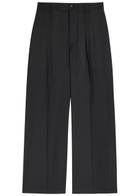 Issey Miyake Palindrome Wide-leg Wool-blend Trousers Black