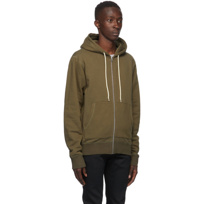 Naked and Famous Denim Green Heavyweight Terry Zip Hoodie Naked and ...