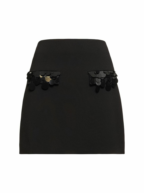 Photo: MSGM Double Crepe Cady Mini Skirt with sequins