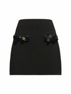 MSGM Double Crepe Cady Mini Skirt with sequins