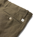 MAN 1924 - Tomi Tapered Linen Drawstring Trousers - Green