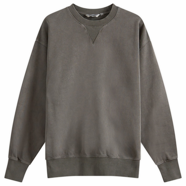 Photo: Uniform Bridge Men's Pigment Dyed Sweatshirt in Pigment Charcoal