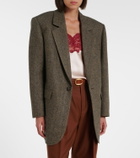 Saint Laurent Herringbone wool-blend blazer