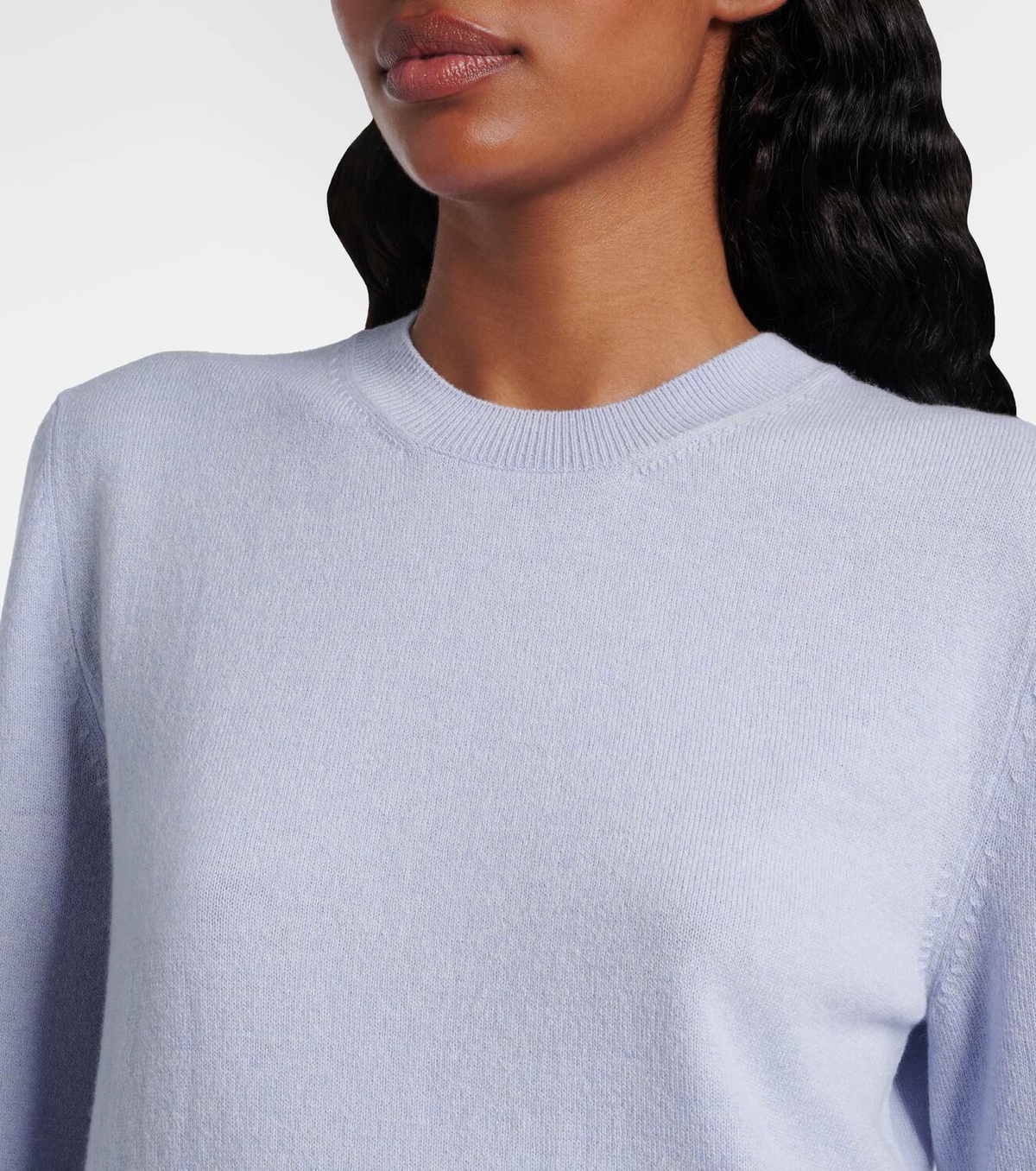 McQueen Lace-trimmed wool and cashmere sweater