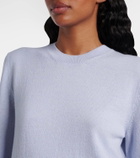 McQueen Lace-trimmed wool and cashmere sweater
