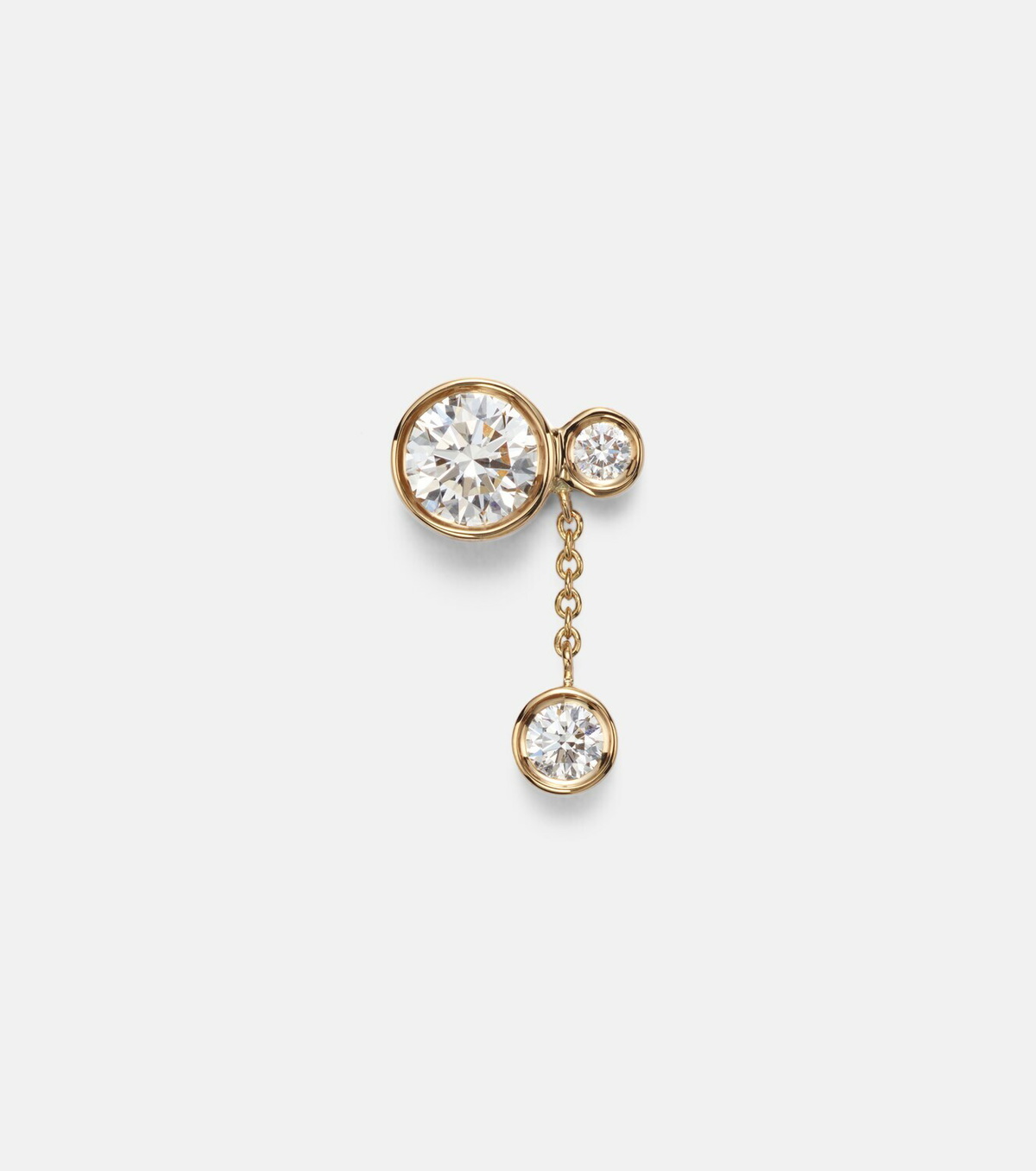 Sophie Bille Brahe Grande Lou Diamant 18kt gold single earring with diamonds