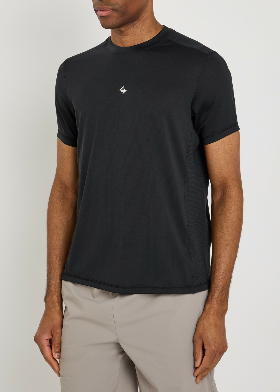 Represent 247 Numbers Stretch-jersey T-shirt Black