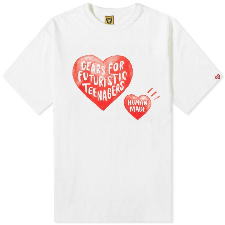 Photo: Human Made Men's Drawn Hearts T-Shirt in White