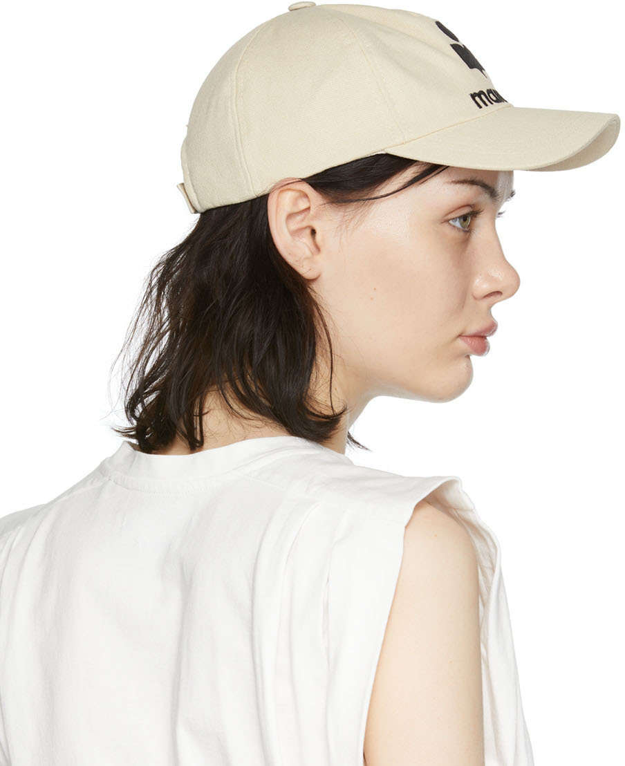 Isabel Marant Off-White Tyrony Cap Ecru/Black Tyron Cap Woman ecru and black | ISABEL MARANT Official  main image 3